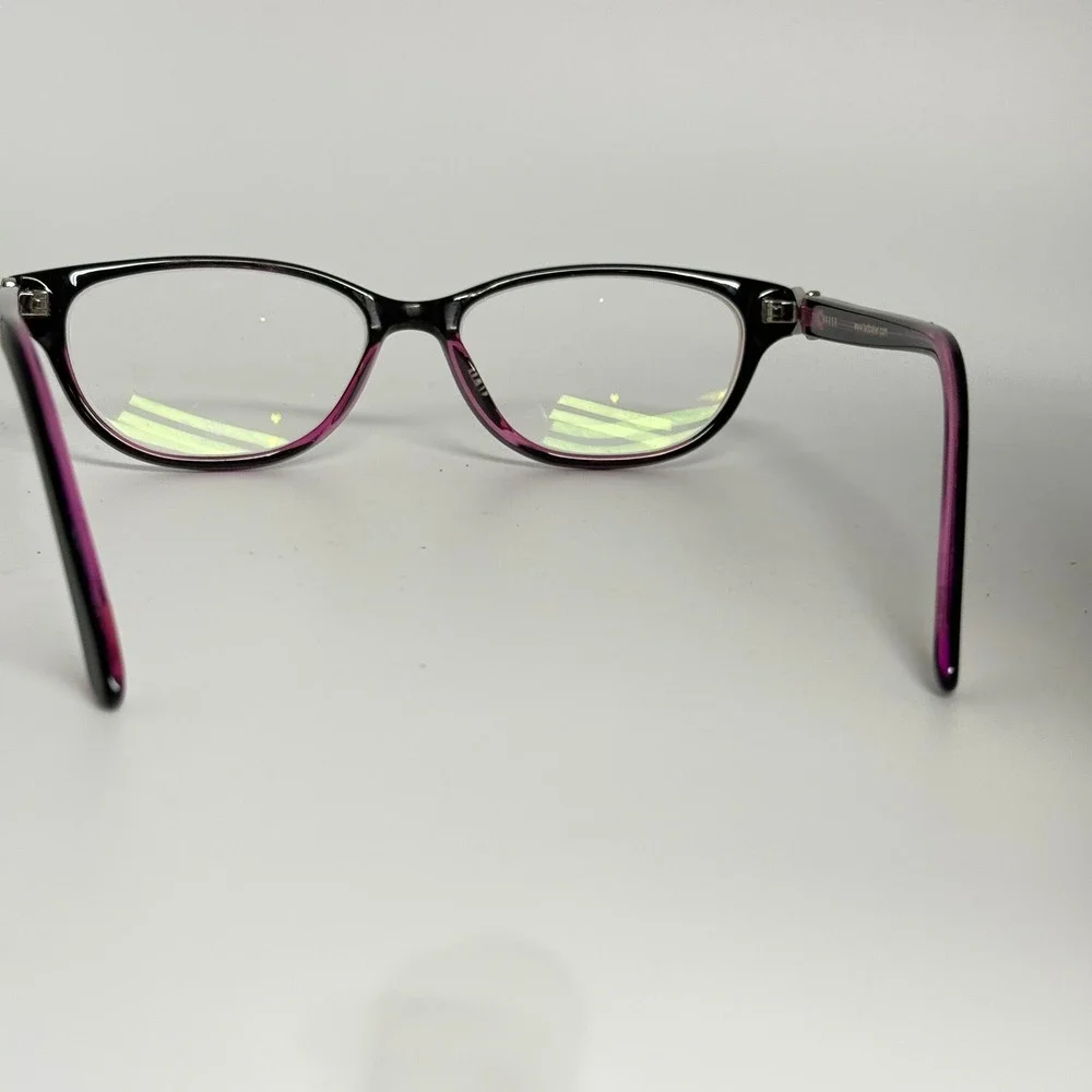 Ted Baker Womens Eyeglasses Frames Black Pink Cat Eye 52-15-140 Bow Detail